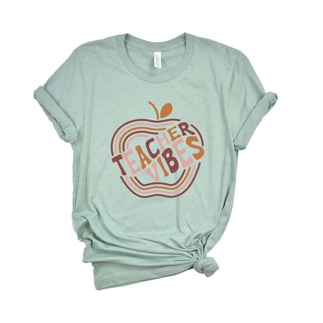 Retro Teacher Vibes Short Sleeve Tee sold by Zulily product image thumbnail 2