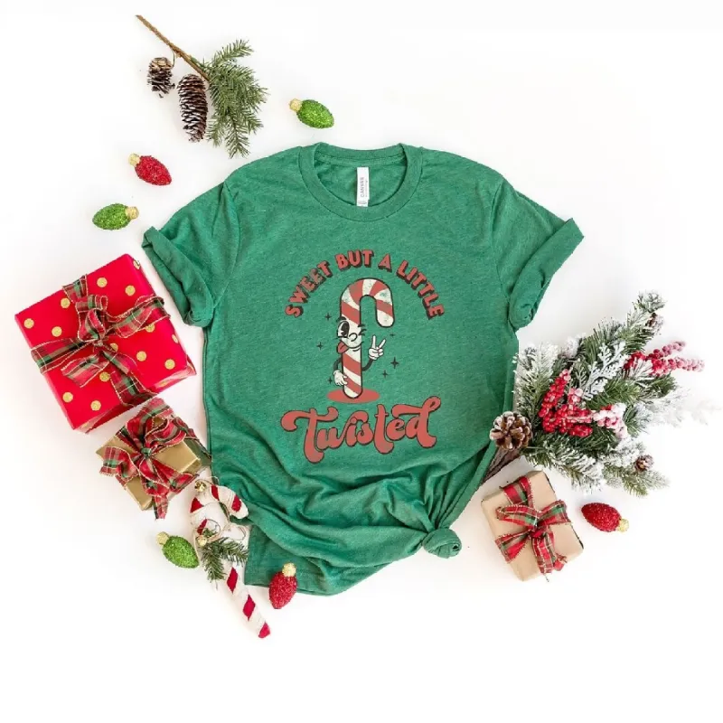 A Little Twisted Candy Cane Short Sleeve Tee sold by Zulily