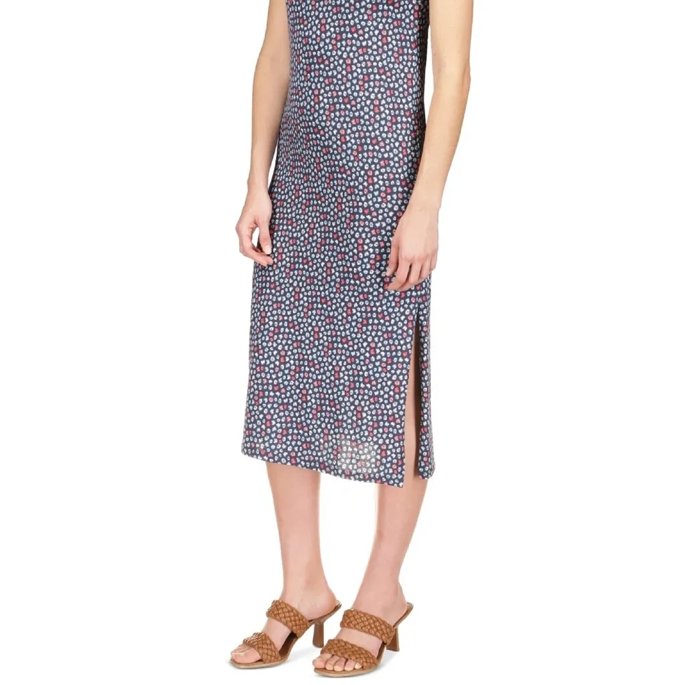 Michael Kors Women's Palm Cold Shoulder Midi Dress Blue Size Small sold by Zulily product image thumbnail 3