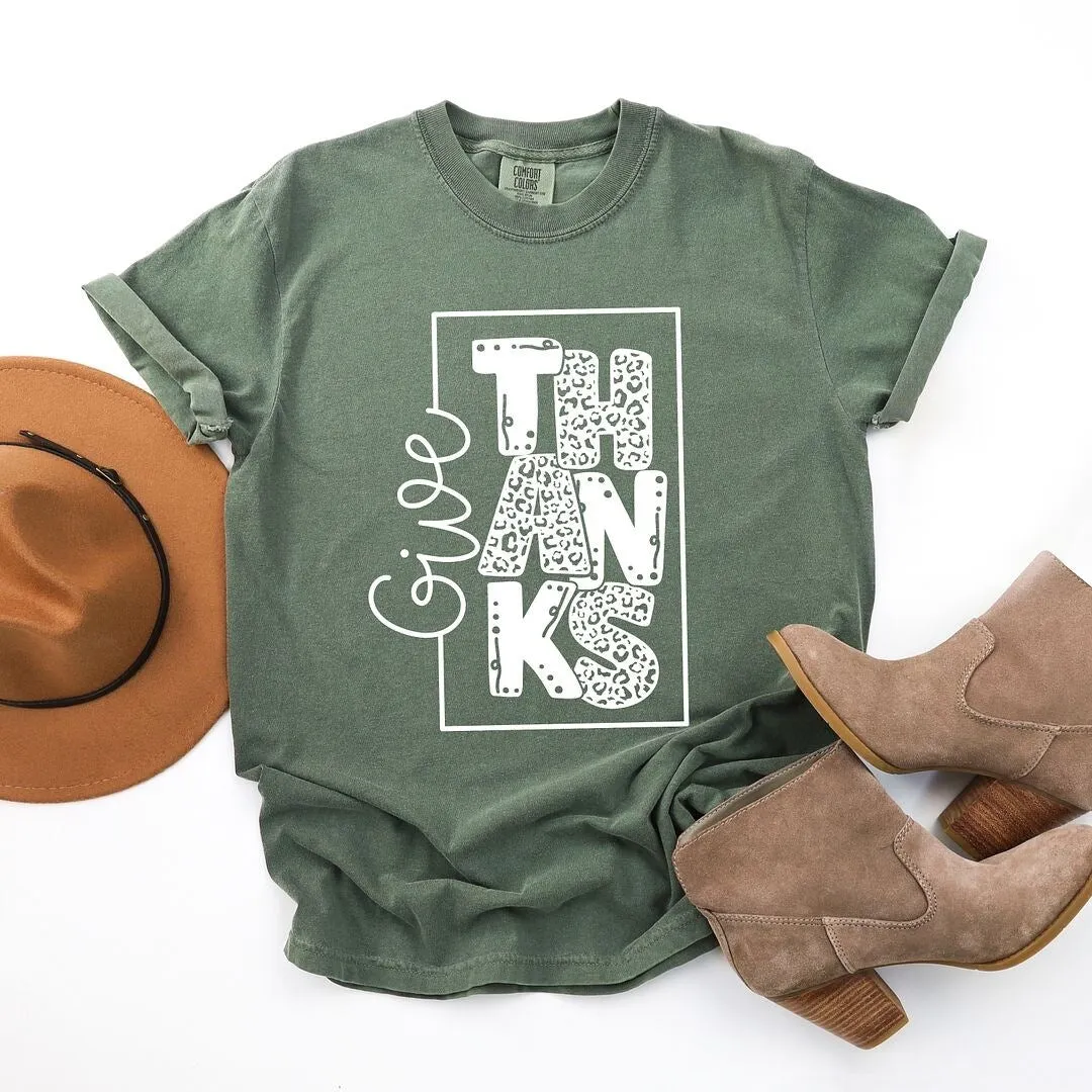 Give Thanks Square Garment Dyed Tee sold by Zulily