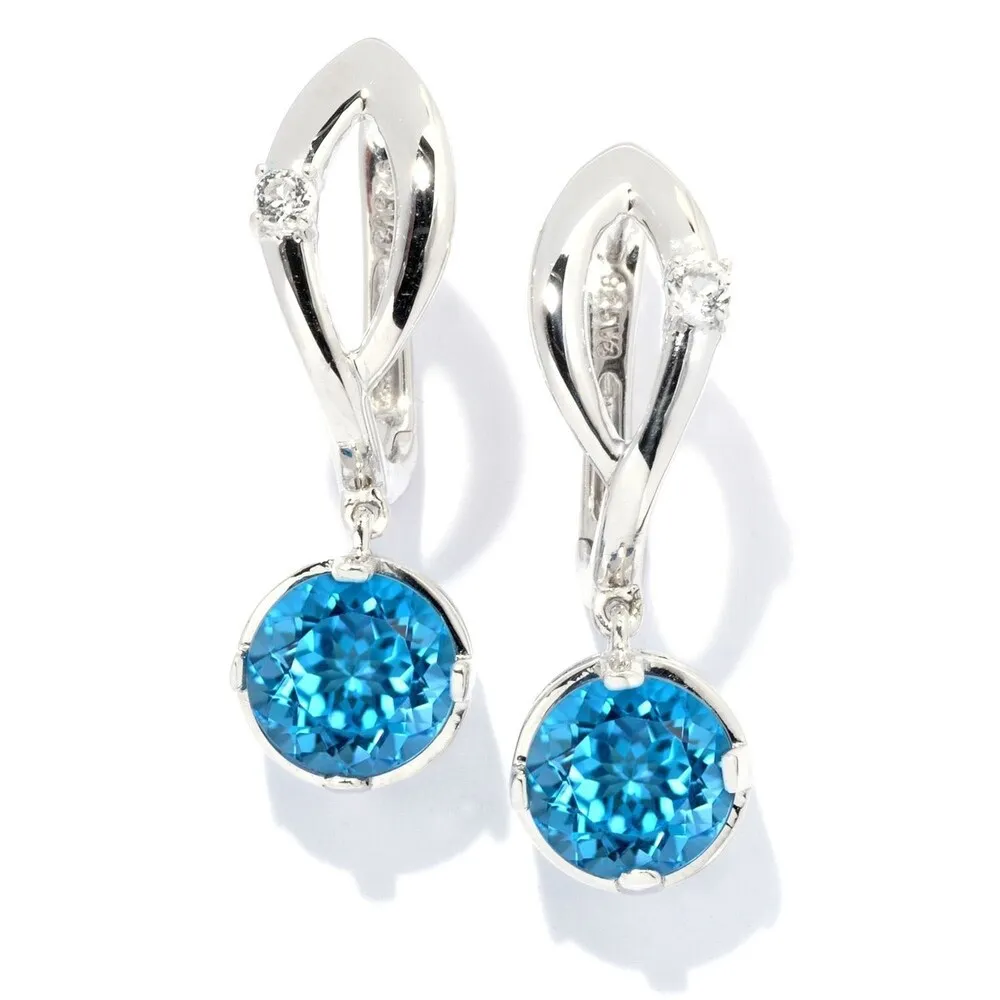 Sterling silver choice of gemstone dangling earrings sold by Zulily product image thumbnail 5