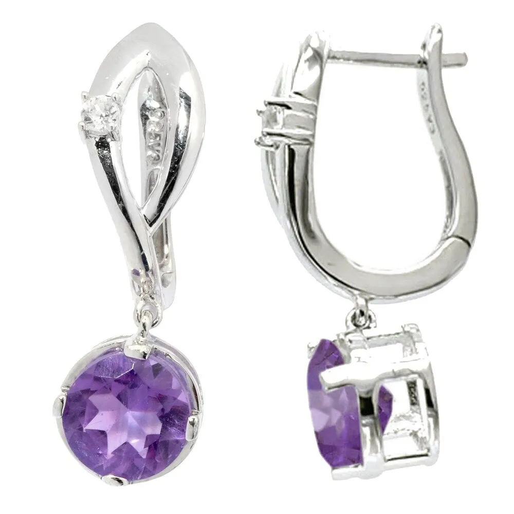 Sterling silver choice of gemstone dangling earrings sold by Zulily product image thumbnail 4