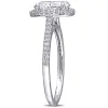 Miadora 2ct DEW Oval-cut Moissanite and 1/4ct TDW Diamond Halo Engagement Ring in 14k White Gold sold by Zulily