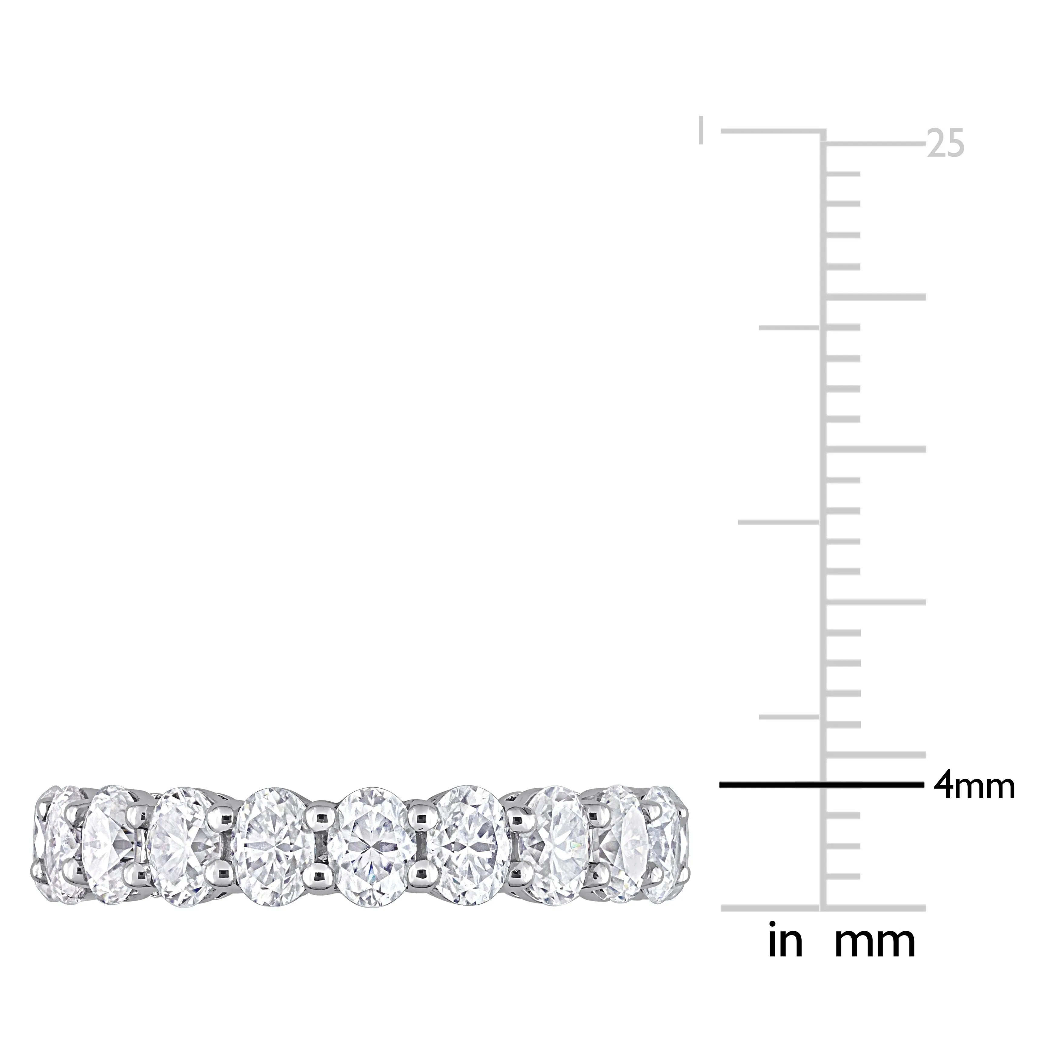 Miadora 4ct DEW Oval Created Moissanite Eternity Ring in 14k White Gold sold by Zulily product image thumbnail 3