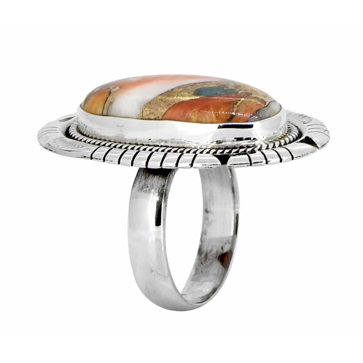 Blue Orange Oyster Turquoise Sterling Silver Ring sold by Zulily product image thumbnail 2
