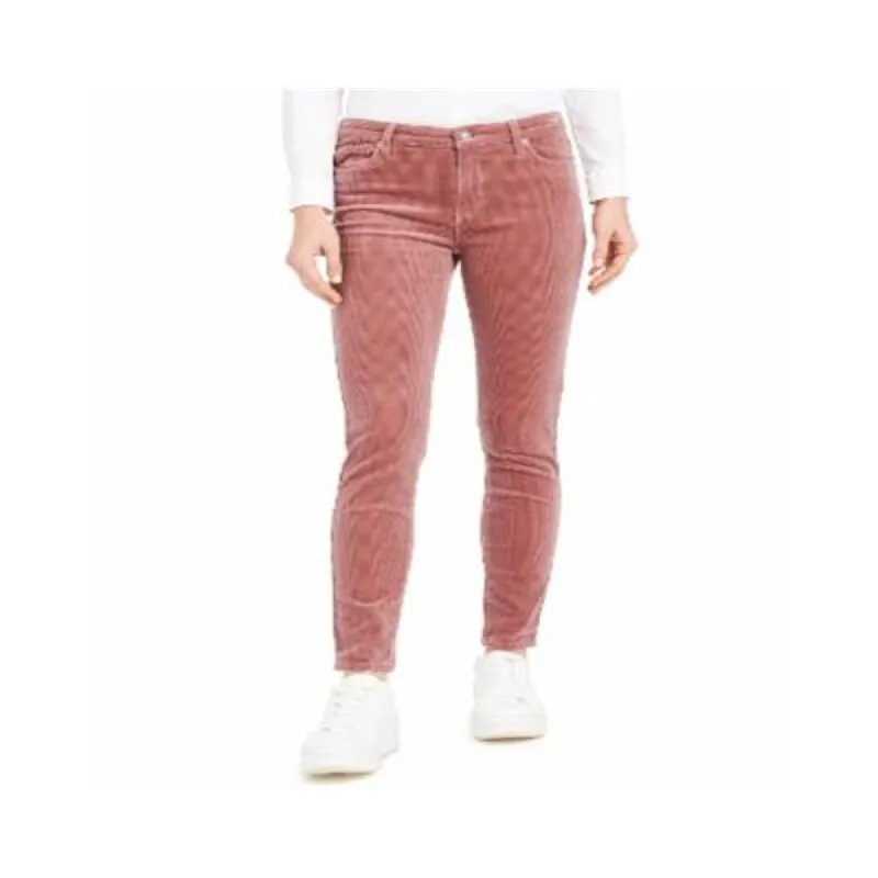 Oat Women's High Rise Blush Skinny Corduroy Pants Pink Size 27 sold by Zulily