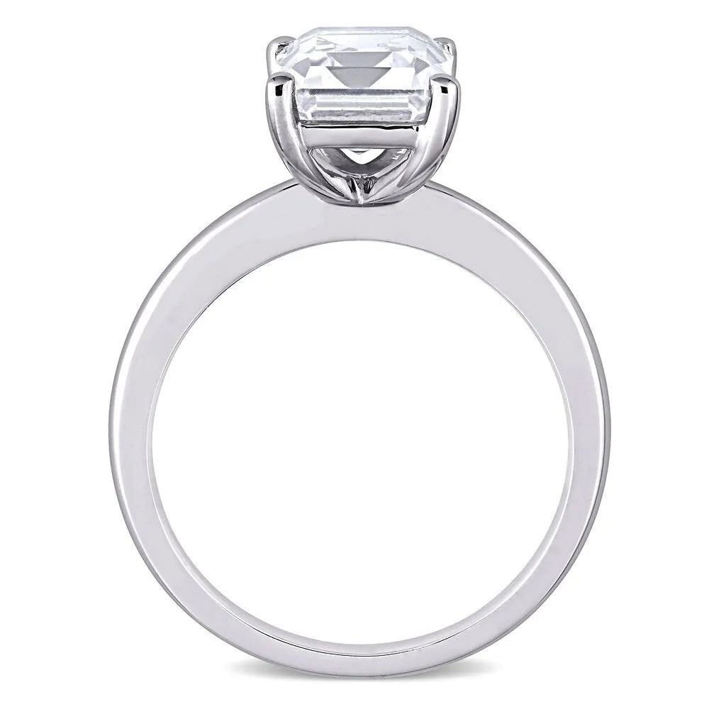 Miadora 10k White Gold Emerald-cut Created White Sapphire Solitaire Engagement Ring sold by Zulily product image thumbnail 4