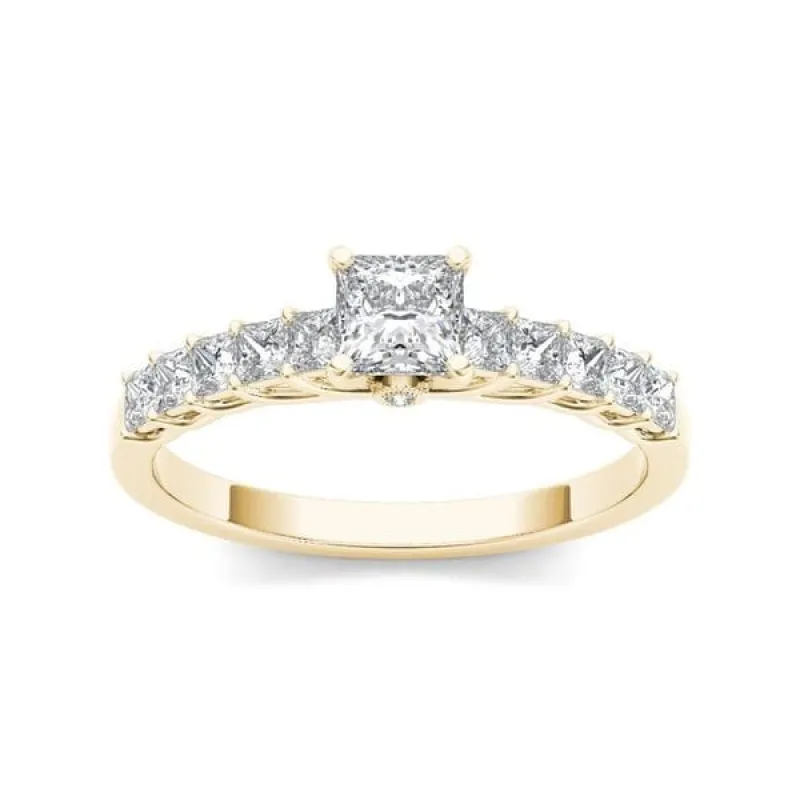 De Couer 14k Yellow Gold 1ct TDW Diamond Classic Engagement Ring sold by Zulily