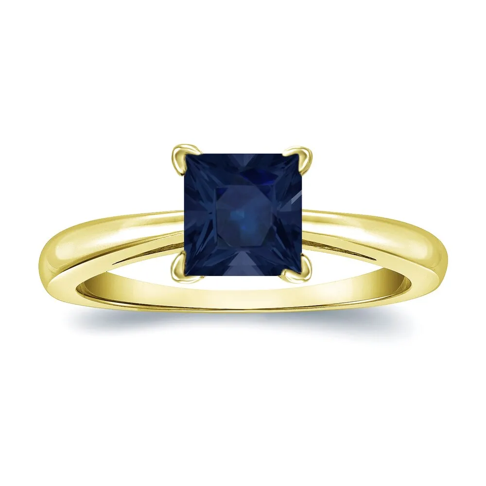 Auriya 14k Gold Princess-cut Sapphire Solitaire Engagement Ring 1ct TGW sold by Zulily product image thumbnail 2