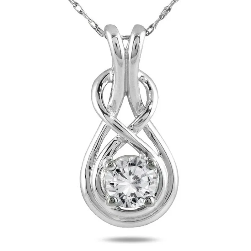 1/2 Carat Diamond Pendant in 10K White Gold sold by Zulily