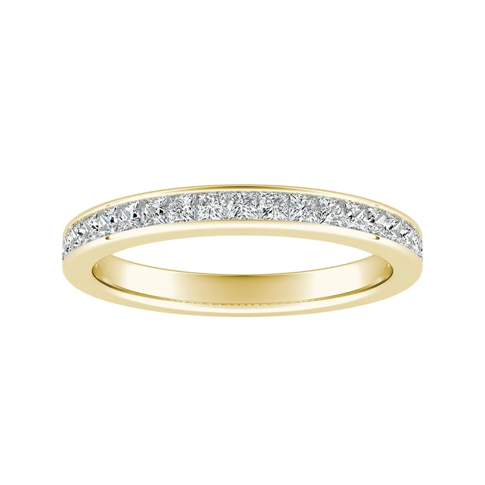 Auriya 14k Gold Princess-cut Moissanite Wedding Band 5/8ctw sold by Zulily product image thumbnail 4
