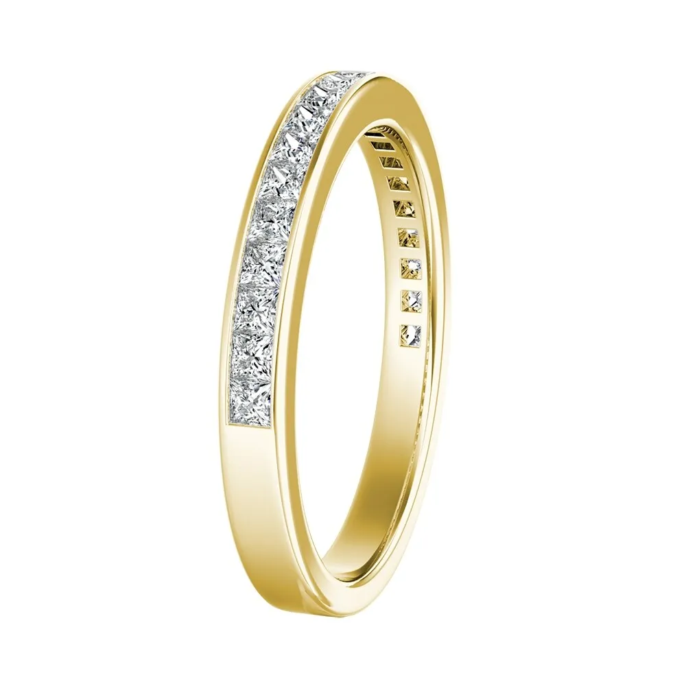 Auriya 14k Gold Princess-cut Moissanite Wedding Band 5/8ctw sold by Zulily product image thumbnail 5
