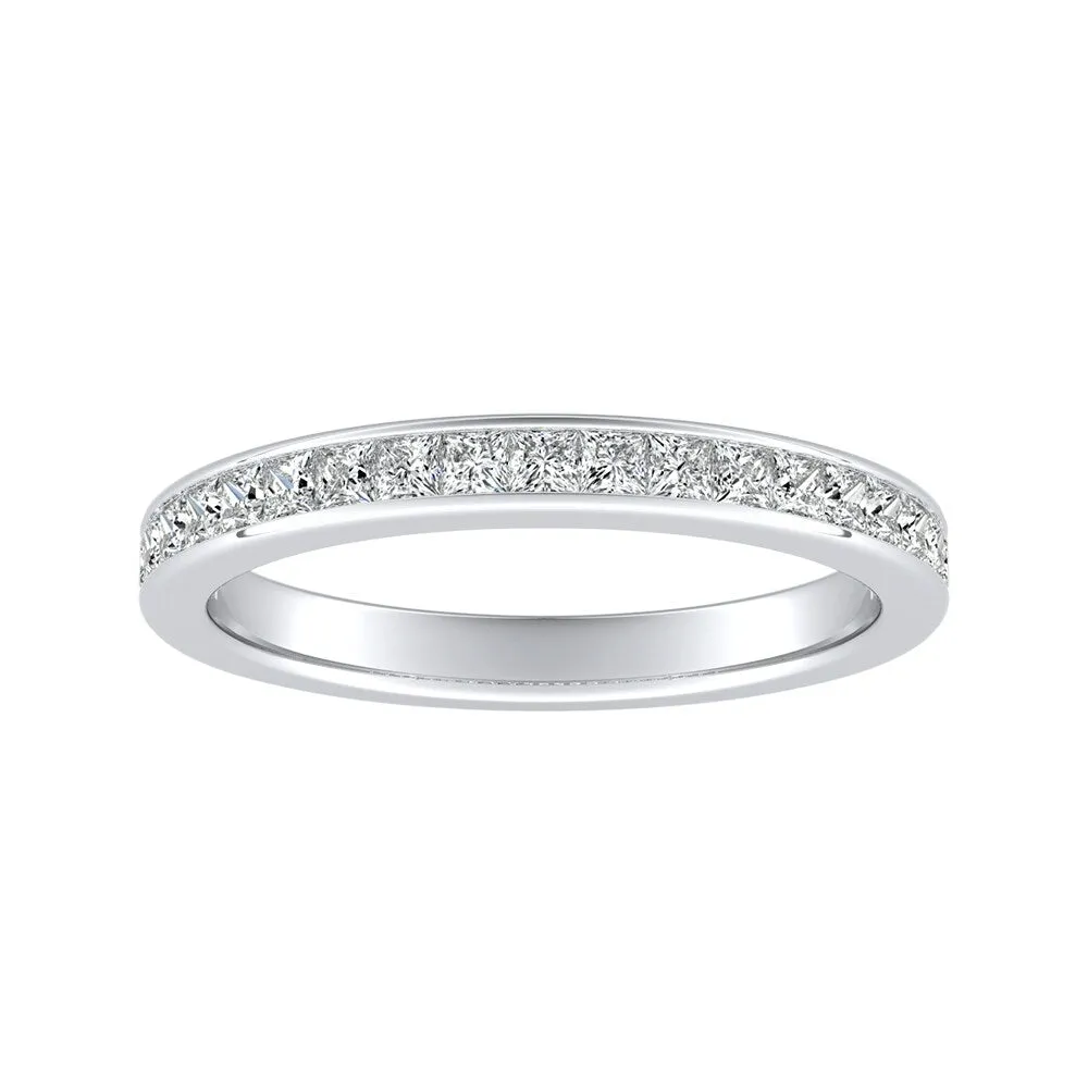 Auriya 14k Gold Princess-cut Moissanite Wedding Band 5/8ctw sold by Zulily