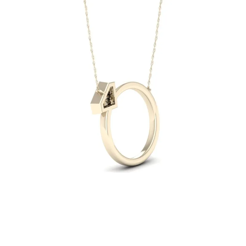 De Couer 10k Gold 1/20ct TDW Diamond Circle Necklace sold by Zulily