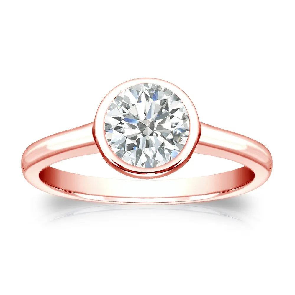 Auriya 14k Gold 3/4 carat TW Bezel-set Solitaire Diamond Engagement Ring sold by Zulily product image thumbnail 2