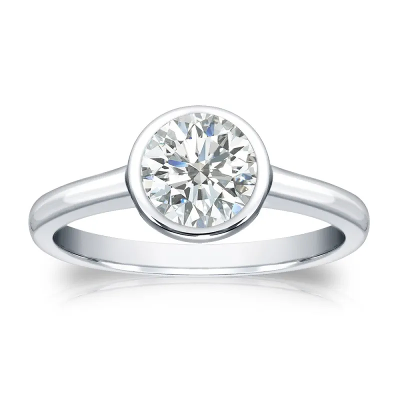 Auriya 14k Gold 3/4 carat TW Bezel-set Solitaire Diamond Engagement Ring sold by Zulily