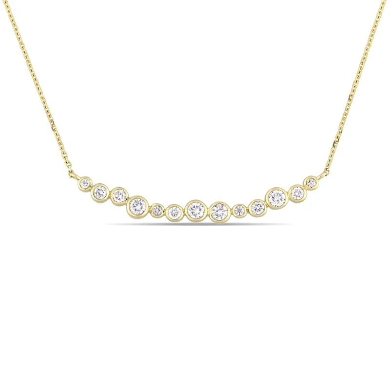 Miadora Signature Collection 14k Yellow Gold 1/2ct TDW Diamond Clustered Bar Necklace sold by Zulily
