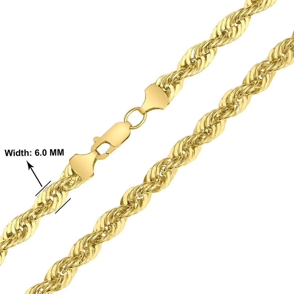 14K Yellow Gold Filled 6MM Rope Chain with Lobster Clasp - 20 Inch sold by Zulily product image thumbnail 2