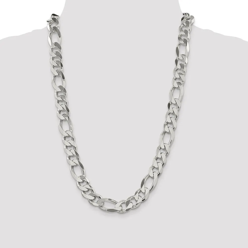 Curata 925 Sterling Silver Solid Polished 12.75mm Figaro Chain Anklet 9 Inch Lobster Claw sold by Zulily product image thumbnail 3