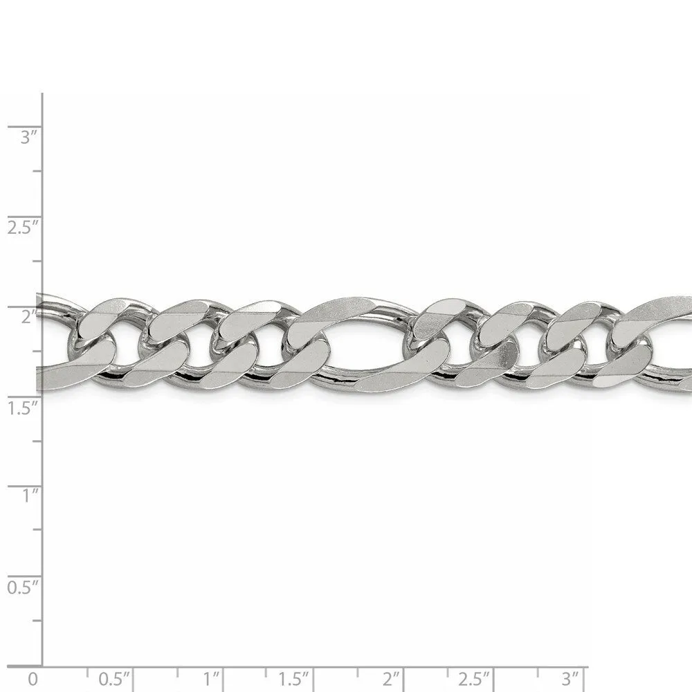 Curata 925 Sterling Silver Solid Polished 12.75mm Figaro Chain Anklet 9 Inch Lobster Claw sold by Zulily product image thumbnail 2