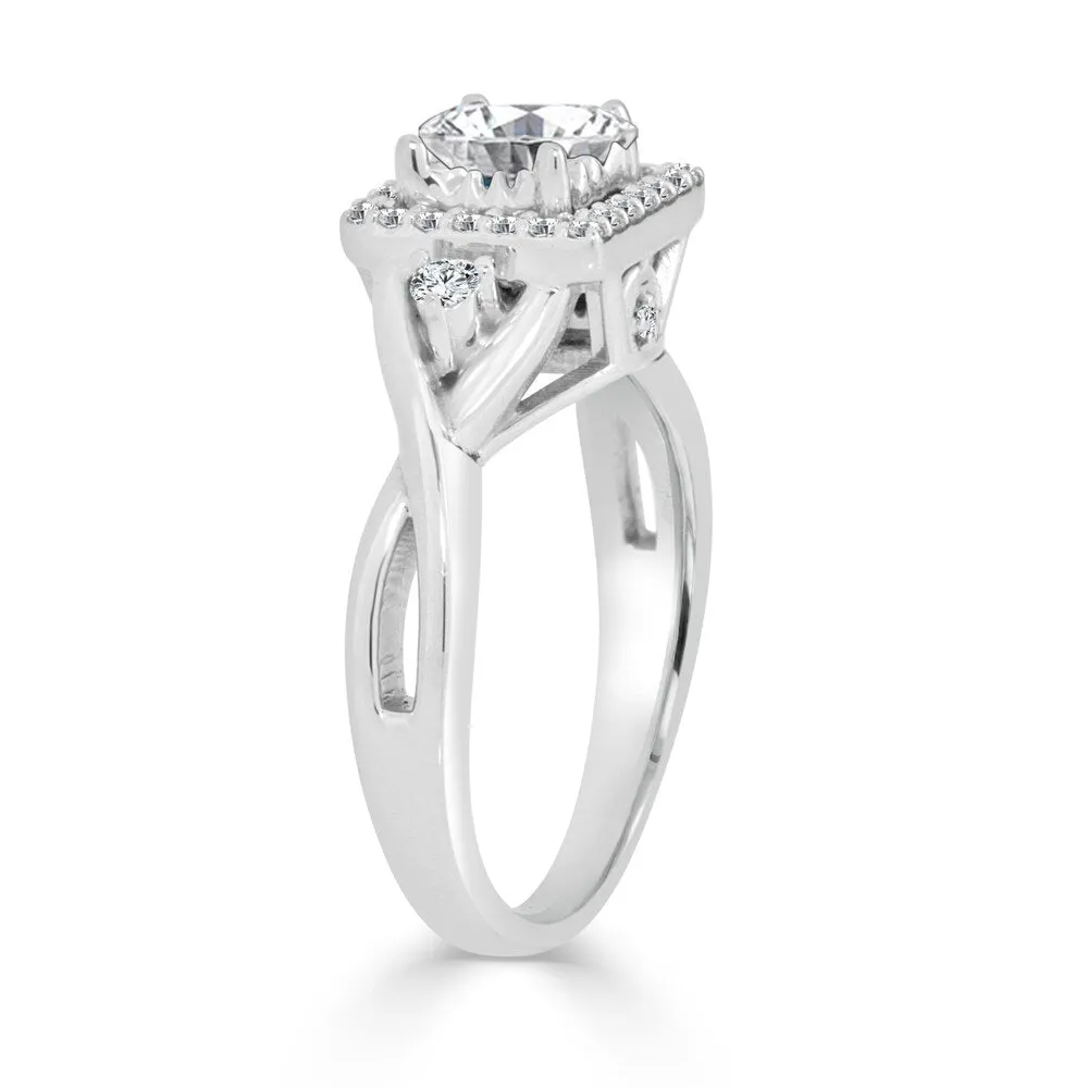 Auriya Modern 3/4ctw Square Halo Round Diamond Engagement Ring 14k Gold sold by Zulily product image thumbnail 5