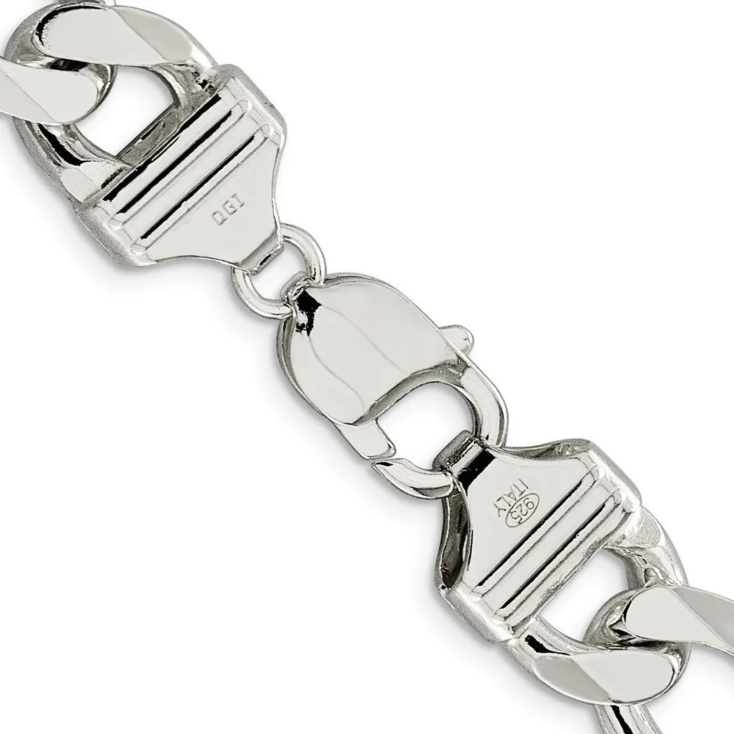 Curata 925 Sterling Silver Solid Polished 12.75mm Figaro Chain Anklet 9 Inch Lobster Claw sold by Zulily product image thumbnail 4