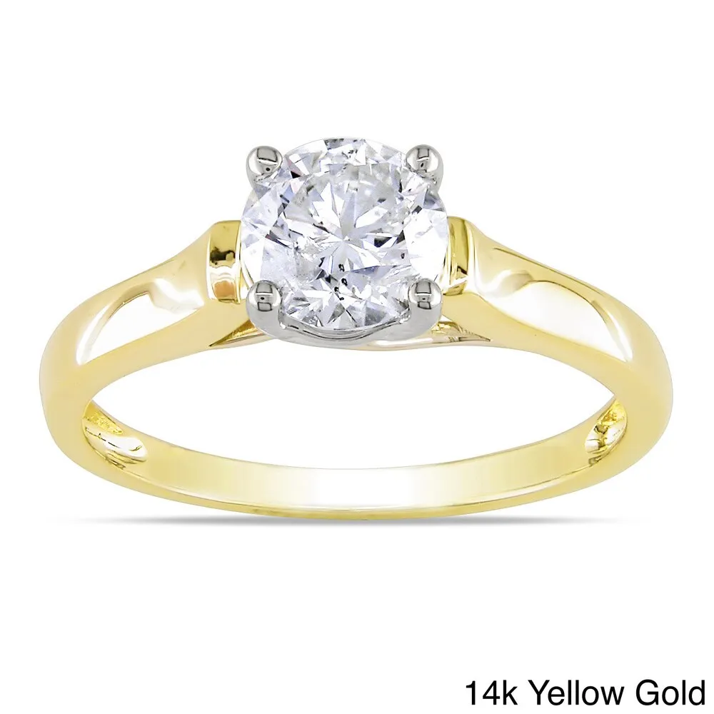 Miadora Signature Collection 14k Gold 1ct TDW Diamond Solitaire Engagement Ring sold by Zulily product image thumbnail 2