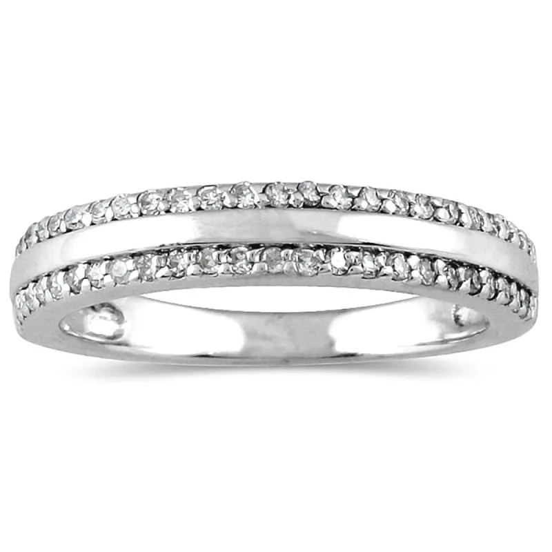 1/4 Carat TW Diamond Wedding Band in 10K White Gold sold by Zulily