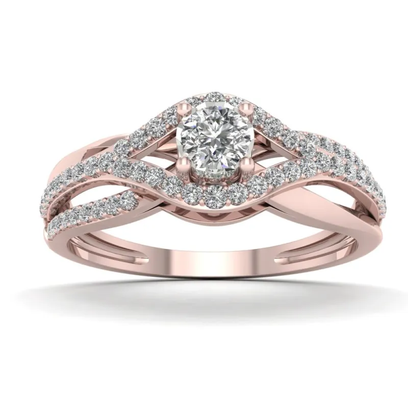 De Couer 1/3ct TDW Diamond Split Shank Engagement Ring sold by Zulily
