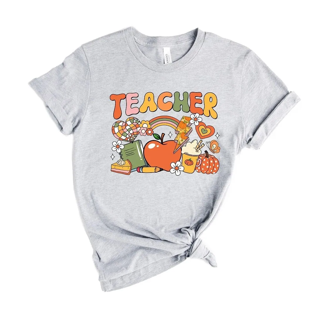 Teacher Fall Collage Short Sleeve Tee sold by Zulily product image thumbnail 2