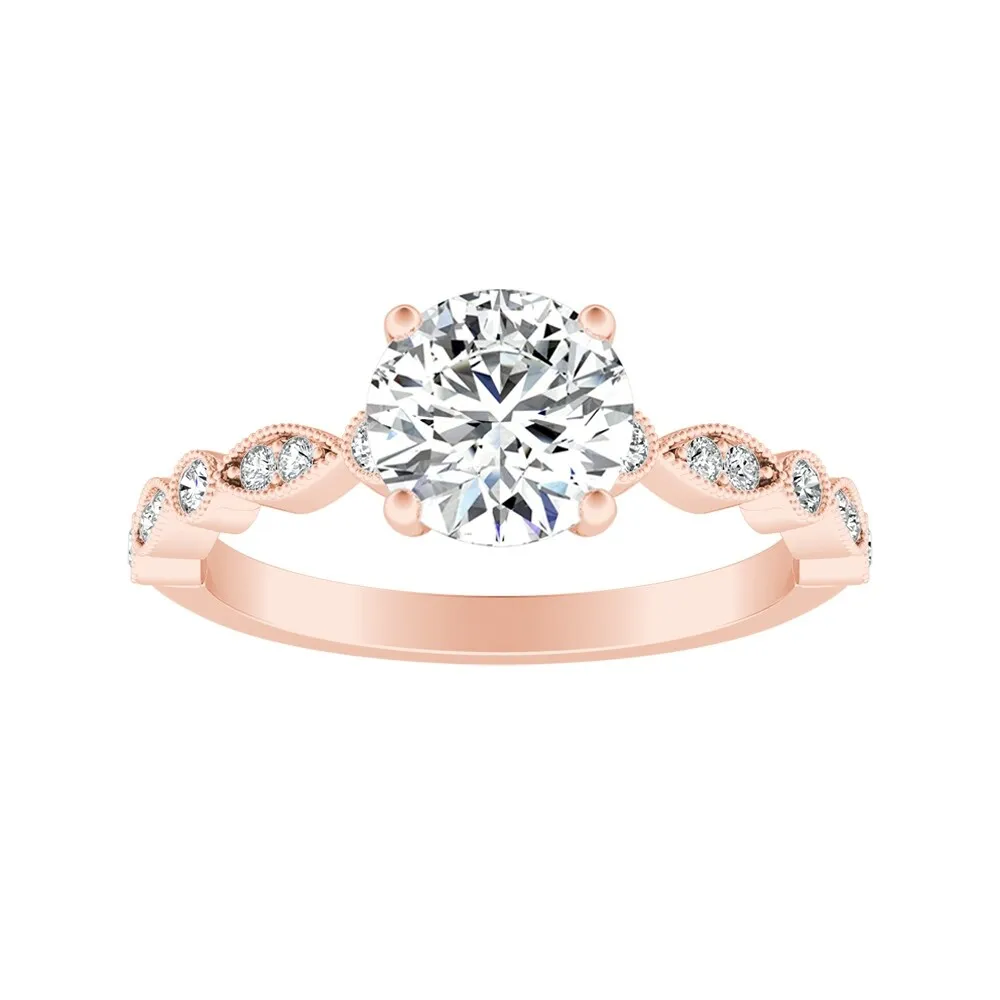 Auriya 14k Gold Vintage 1 1/2ct Round Moissanite Engagement Ring sold by Zulily product image thumbnail 5