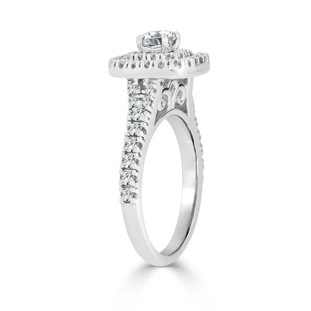 Auriya Round 1ctw Double Halo Diamond Engagement Ring 14k Gold sold by Zulily product image thumbnail 5