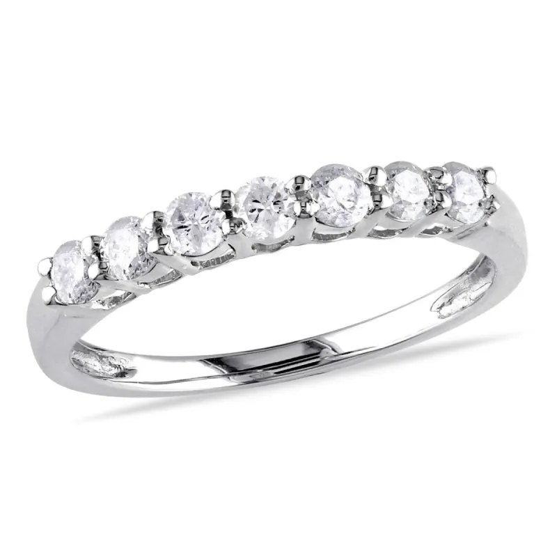 Miadora 10k White Gold 1/2ct TW Diamond Anniversary Ring sold by Zulily