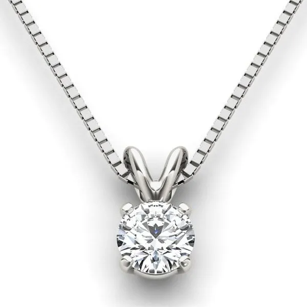 De Couer 14k White Gold Diamond Magnificent Solitaire Necklace - White H-I - White H-I sold by Zulily product image thumbnail 4