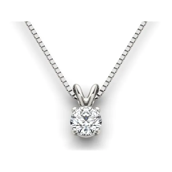 De Couer 14k White Gold Diamond Magnificent Solitaire Necklace - White H-I - White H-I sold by Zulily product image thumbnail 5