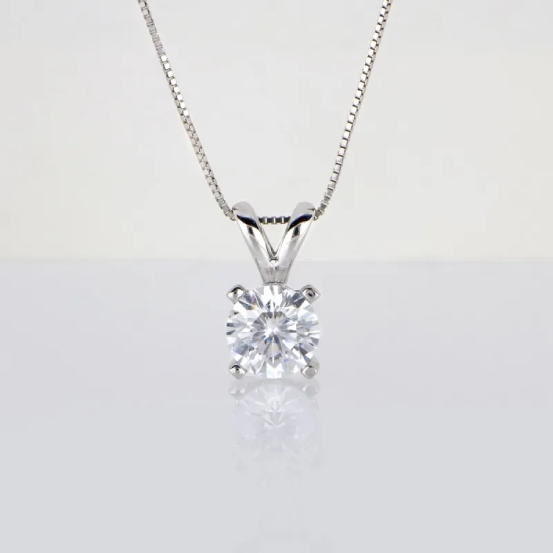 De Couer 14k White Gold Diamond Magnificent Solitaire Necklace - White H-I - White H-I sold by Zulily