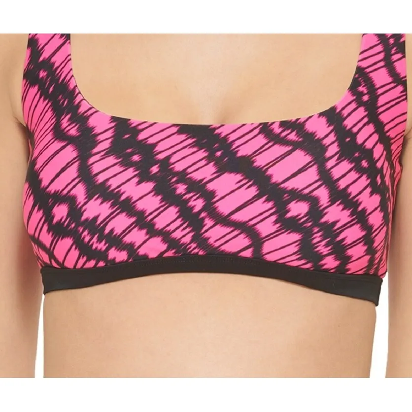 DKNY Women's Printed Square Neck Bikini Top Swimsuit Pink sold by Zulily product image thumbnail 5