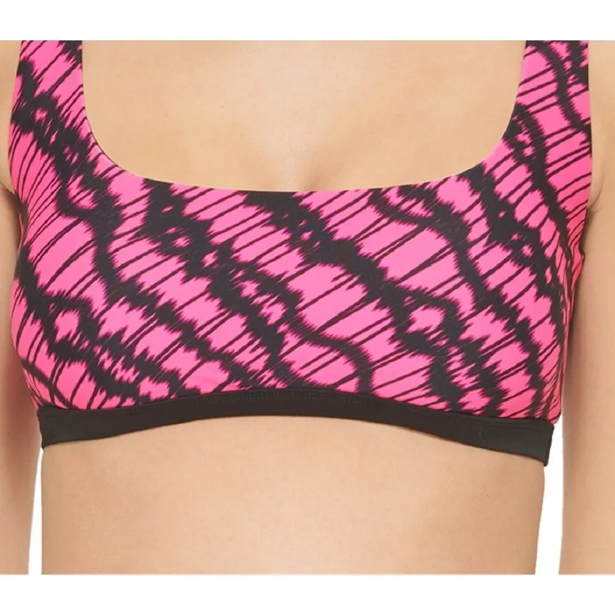 DKNY Women's Printed Square Neck Bikini Top Swimsuit Pink sold by Zulily product image thumbnail 3
