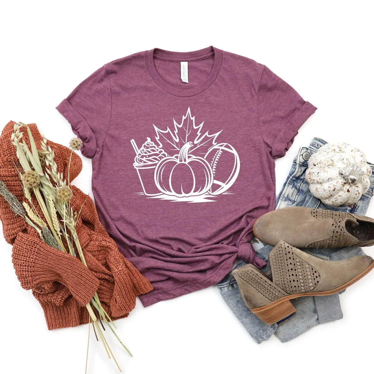 Fall Collage Short Sleeve Crewnneck Tee sold by Zulily
