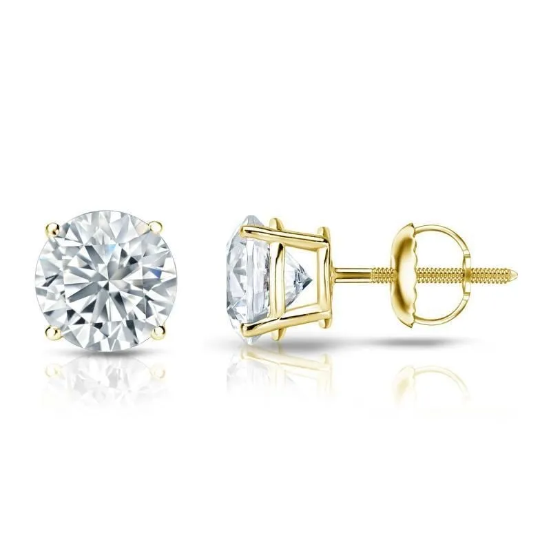 Auriya 18k Gold GIA Certified 1.70 carat TW Round Diamond Stud Earrings sold by Zulily product image thumbnail 5