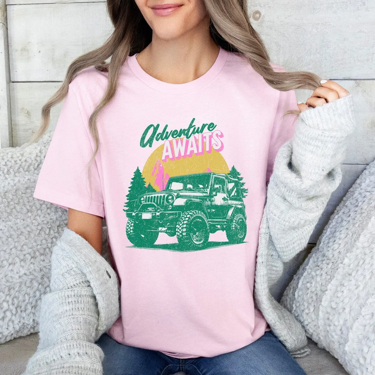 Adventure Awaits Jeep Short Sleeve Crewnneck Tee sold by Zulily product image thumbnail 3