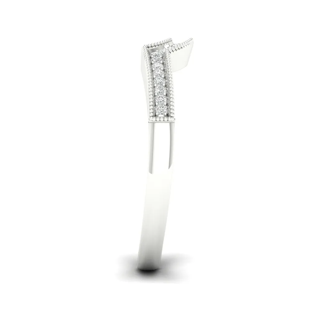 1/20ct TDW Diamond Women's Anniversary Band in 10k White Gold by De Couer sold by Zulily product image thumbnail 2