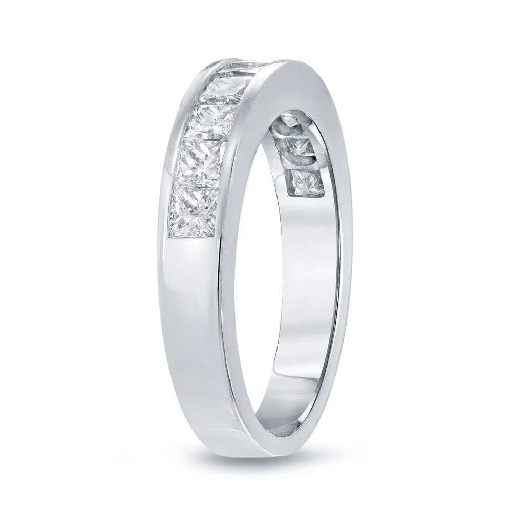 Auriya 14k Gold 1ctw Princess-Cut Channel Diamond Wedding Band sold by Zulily product image thumbnail 4