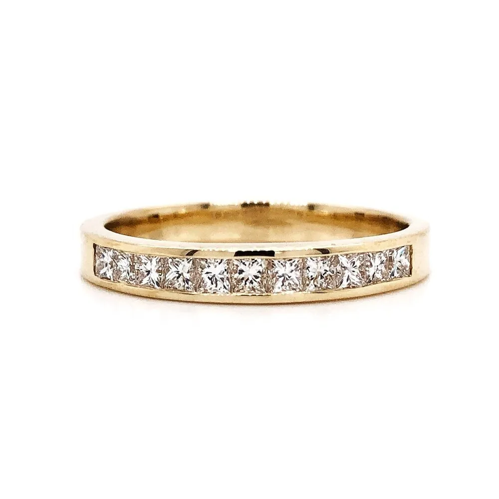 Auriya 14k Gold 1ctw Princess-Cut Channel Diamond Wedding Band sold by Zulily product image thumbnail 3