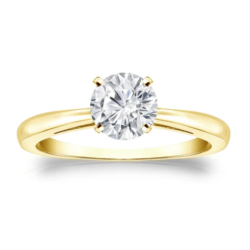 Auriya 3/4ctw Round Solitaire Diamond Engagement Ring 18k Gold sold by Zulily