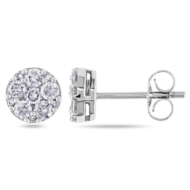 Miadora 10k White Gold 1/2ct TDW Diamond Stud Earrings sold by Zulily
