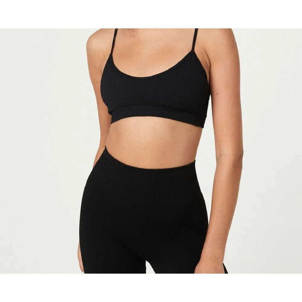 COTTON ON Women's Seamless Tiny Crop Top Black Size X-Small sold by Zulily product image thumbnail 3