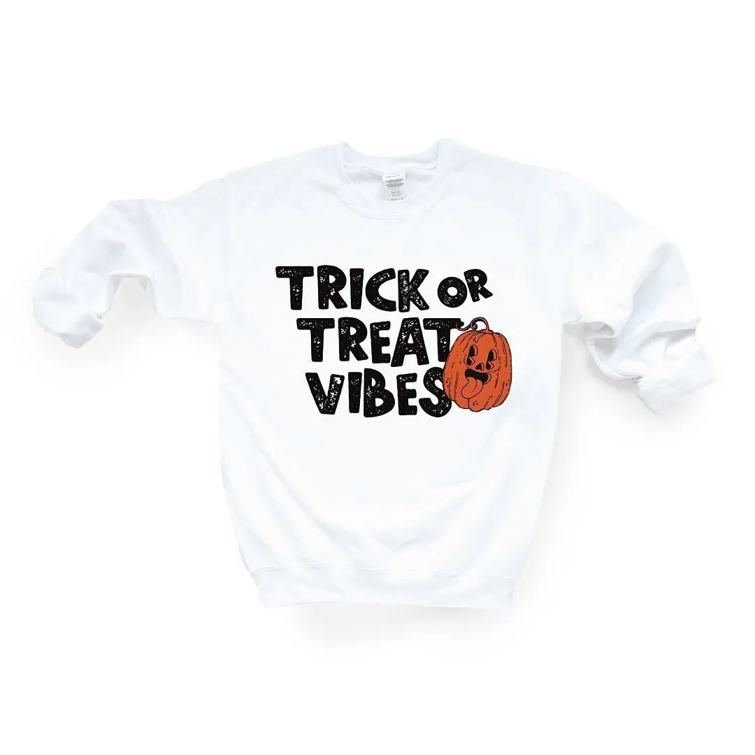 Trick or Treat Vibes Pumpkin Graphic Sweatshirt sold by Zulily product image thumbnail 2