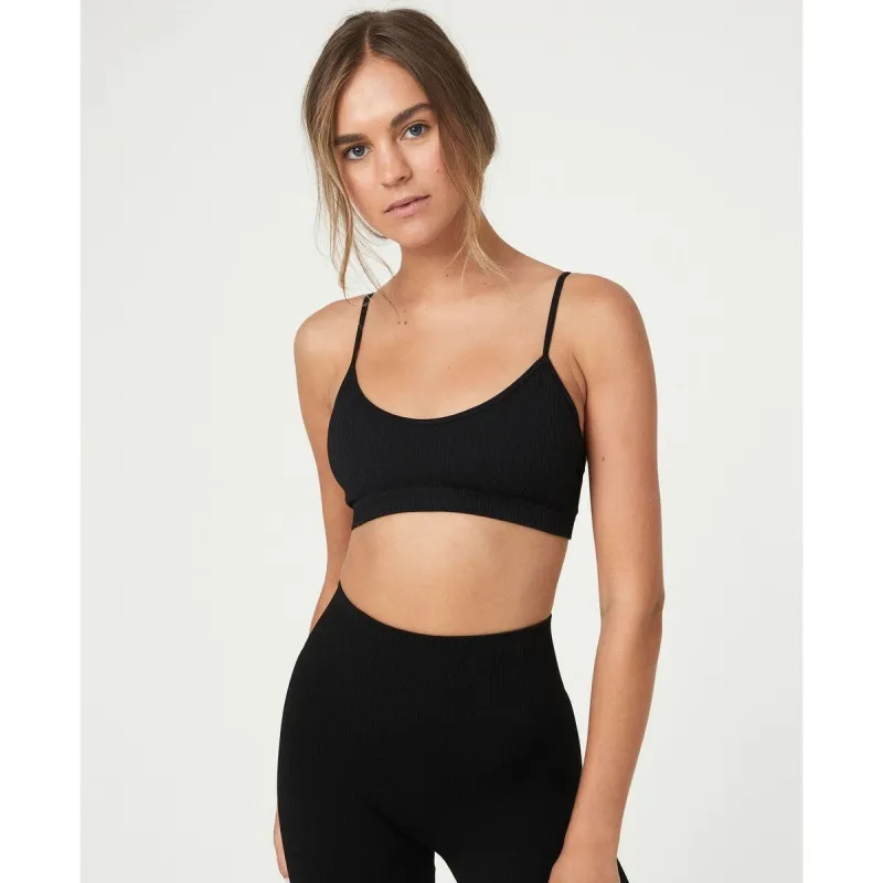 COTTON ON Women's Seamless Tiny Crop Top Black Size X-Small sold by Zulily