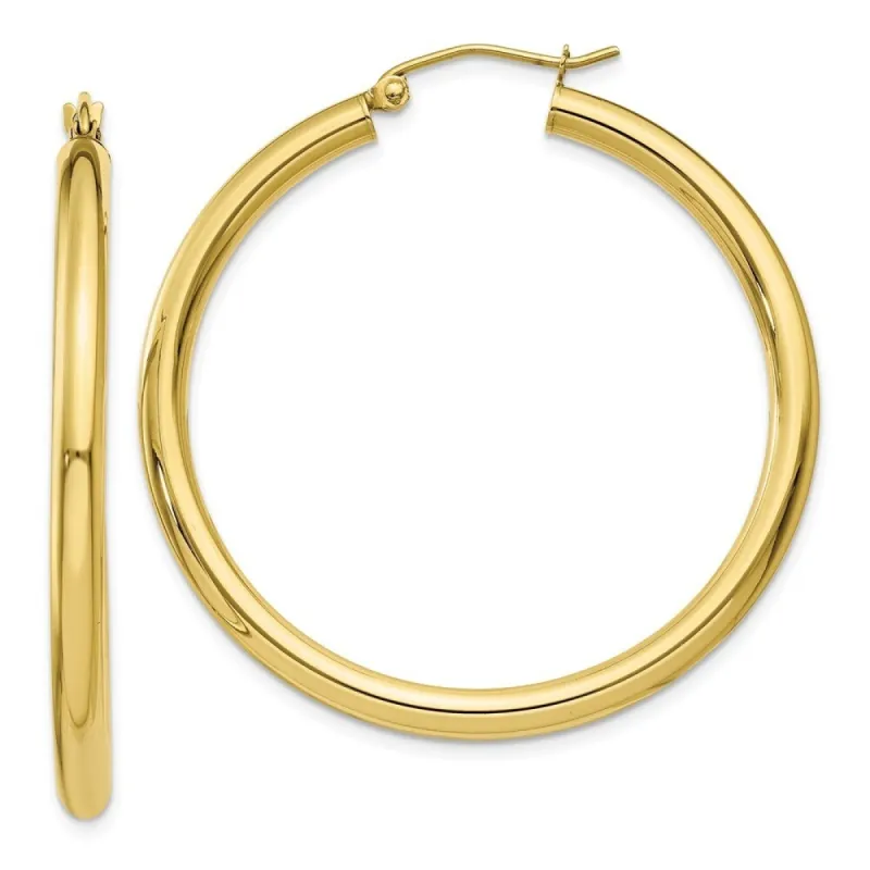 Curata 10k Yellow Gold 35x3mm Classic Round Hoop Earrings sold by Zulily